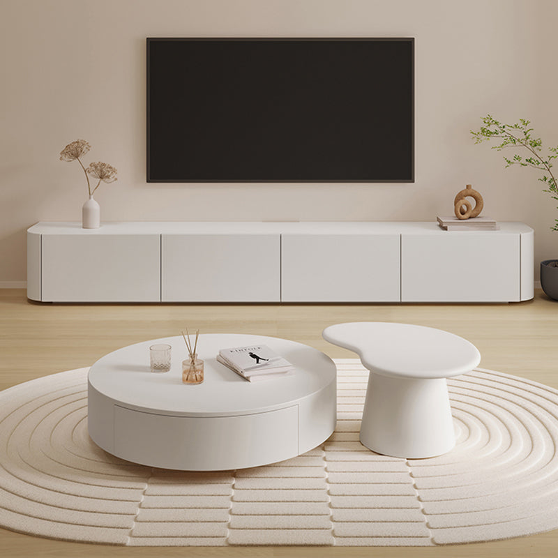 16" W Modern TV Media Console Enclosed Storage TV Stand Console with Drawers