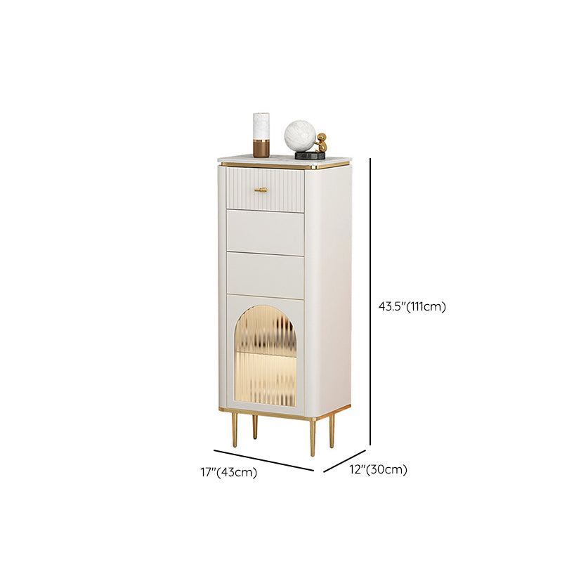 11.7 Inch Width Storage Chest Classic Glam Dresser with 1/2/3 Drawers