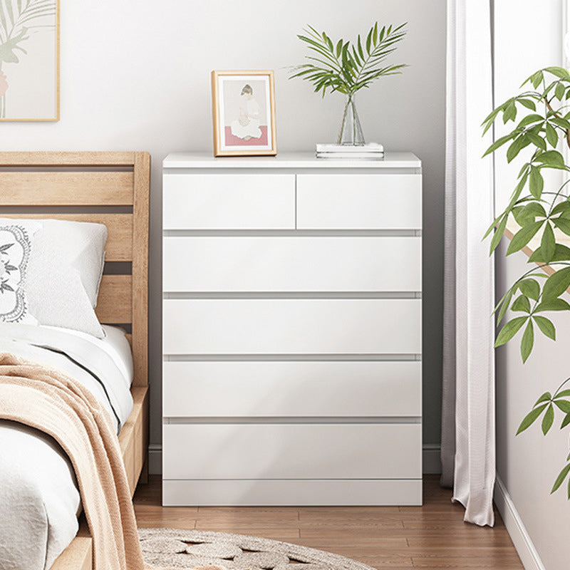 Contemporary Storage Chest Manufactured Wood Dresser with 3/4/5/6 Drawers