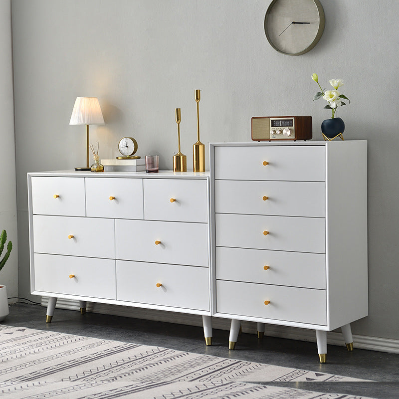Wooden Storage Chest Dresser Contemporary Glam Chest with Drawers