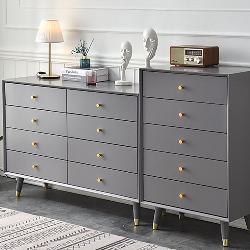 Wooden Storage Chest Dresser Contemporary Glam Chest with Drawers