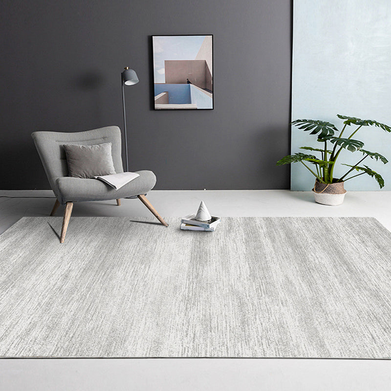 Contemporary Line Rug Polyester Gray Rug Washable Rug for Home Decor
