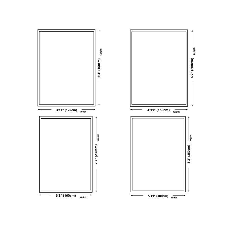 Contemporary Line Rug Polyester Gray Rug Washable Rug for Home Decor