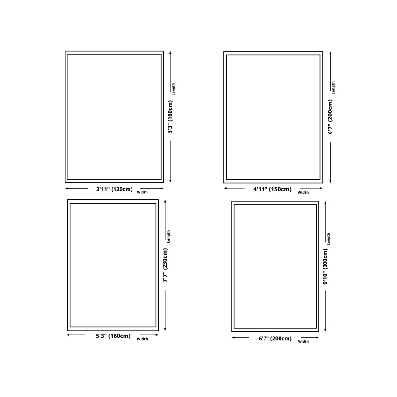 Simple Line Rug Polyester Grey Area Rug Tear Resistant Rug for Living Room