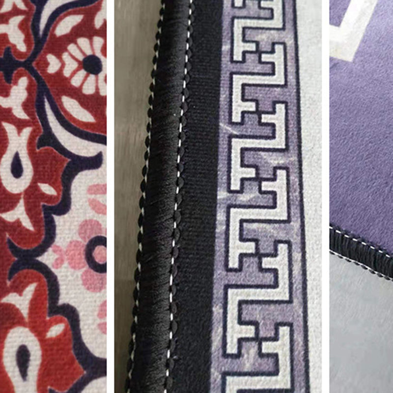 Causal Line Carpet Polyester Beige Carpet Tear Resistant Carpet for Living Room