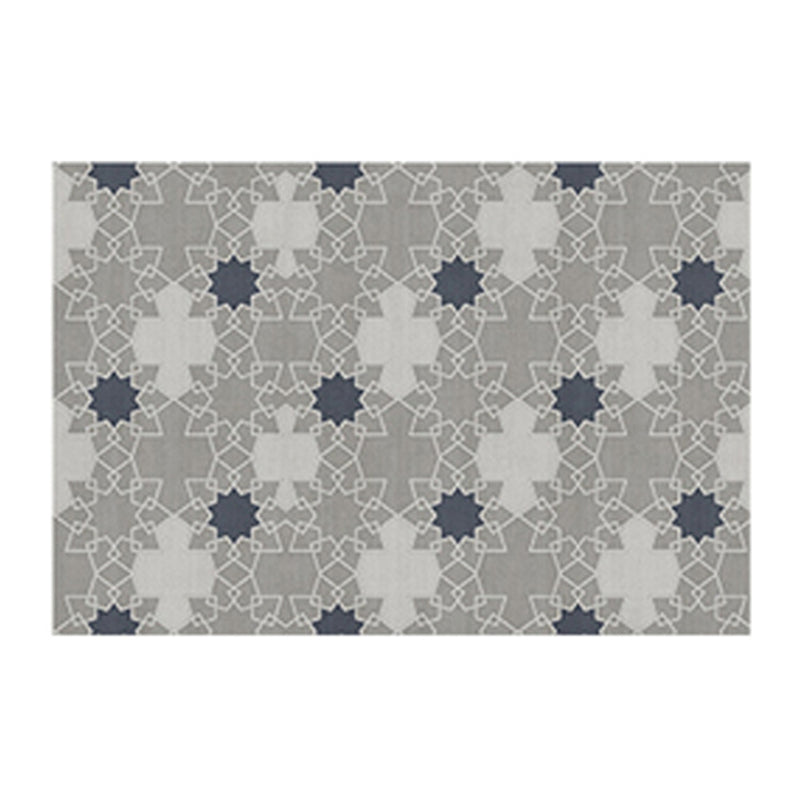 Simple Beige Indoor Rug Polyester Pattern Rug Tear Resistant Rug for Living Room