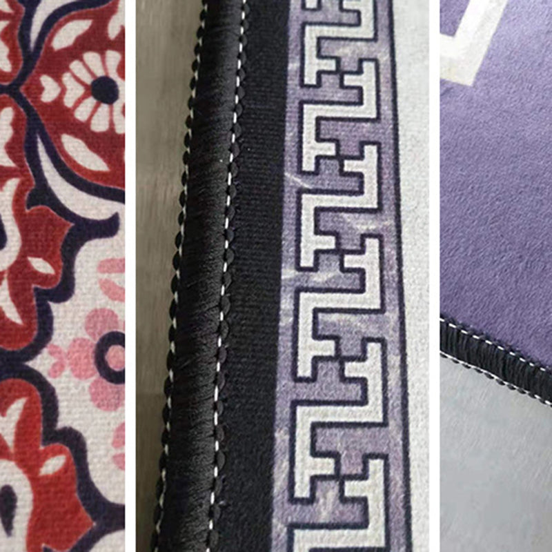 Modern Line Rug Polyester Grey Indoor Rug Tear Resistant Rug for Drawing Room