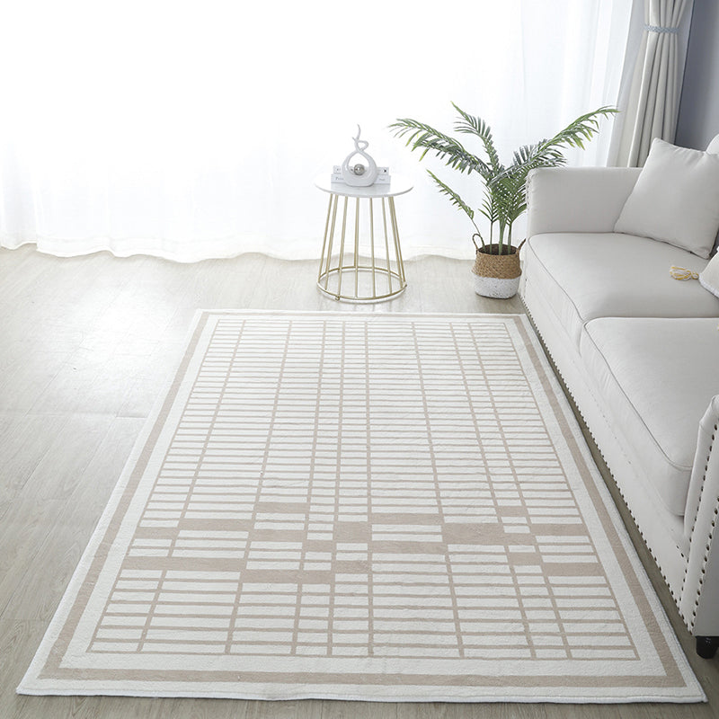 Flower Pattern Simple Rug Polyester Yellow Rug Washable Rug for Home Decor