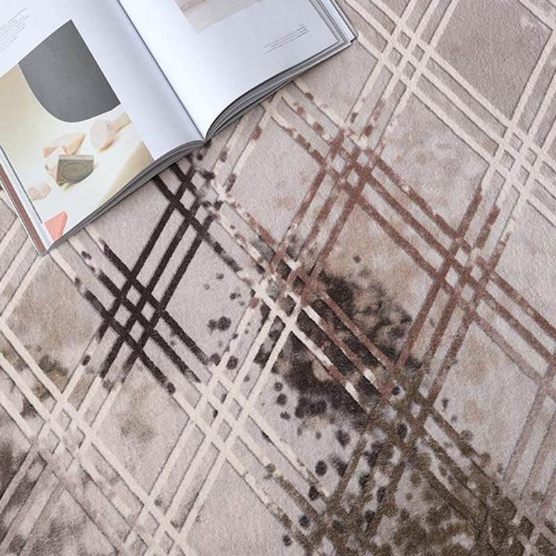 Orange Modern Carpet Polyester Graphic Carpet Tear Resistant Carpet for Drawing Room