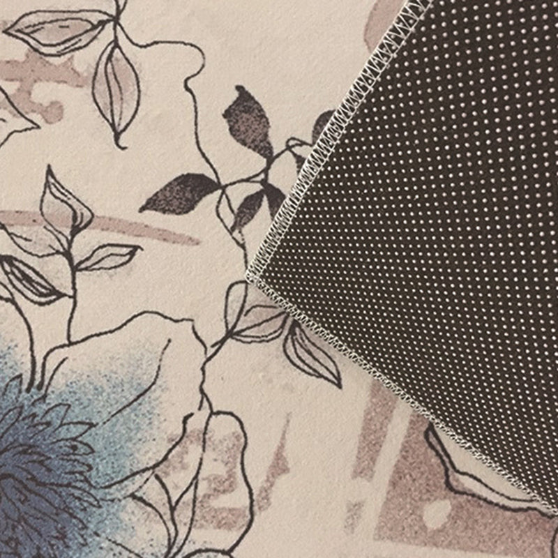 Modern Green Rug Polyester 3D Print Rug Tear Resistant Rug for Drawing Room