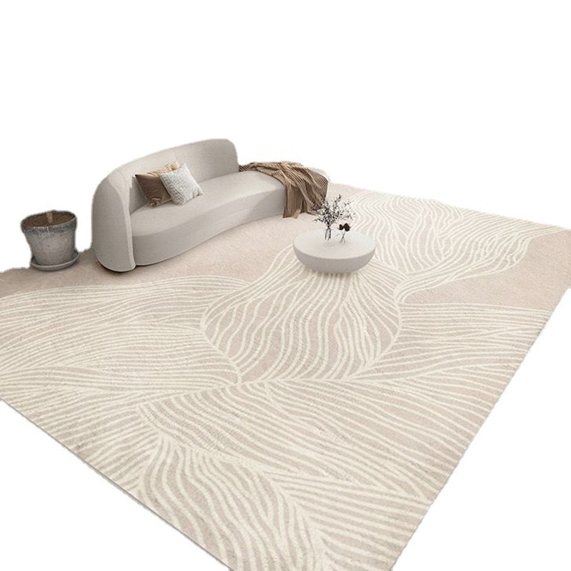 Gray Line Carpet Polyester Simple Carpet Washable Carpet for Drawing Room