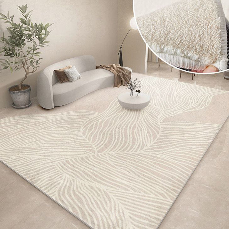 Gray Line Carpet Polyester Simple Carpet Washable Carpet for Drawing Room