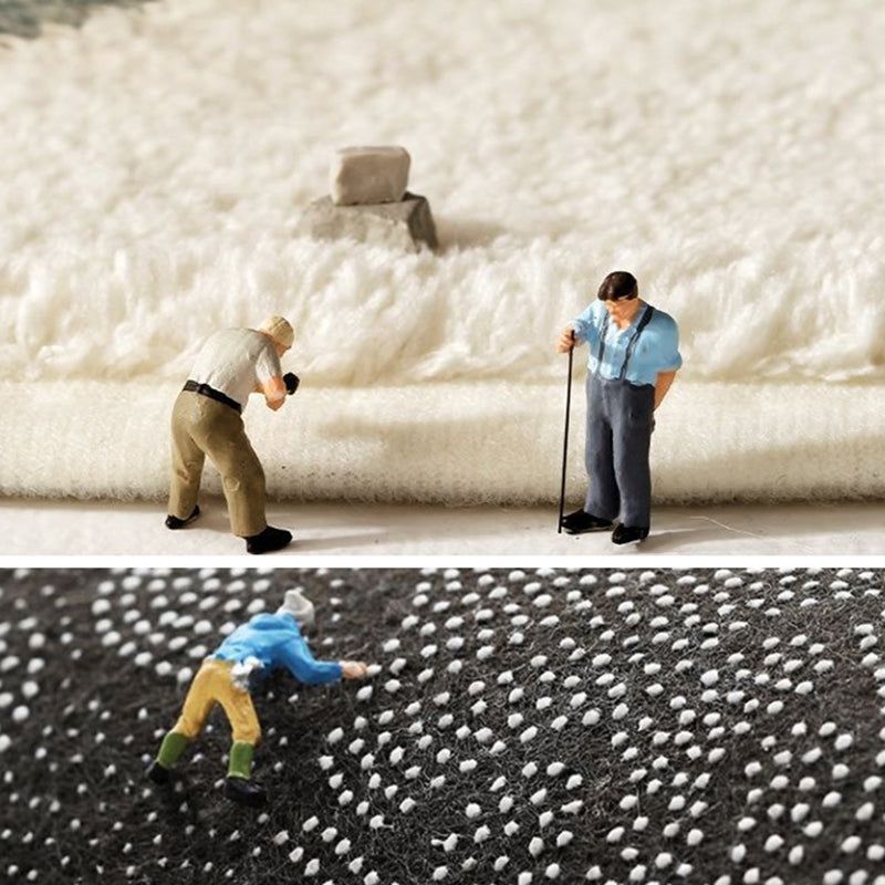 Apricot Abstract Line Rug Polyester Modern Rug Washable Rug for Drawing Room