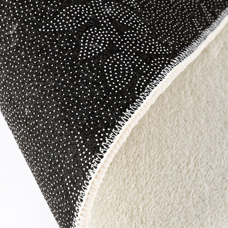 Brown Circle Rug Polyester Casual Rug Washable Rug for Living Room