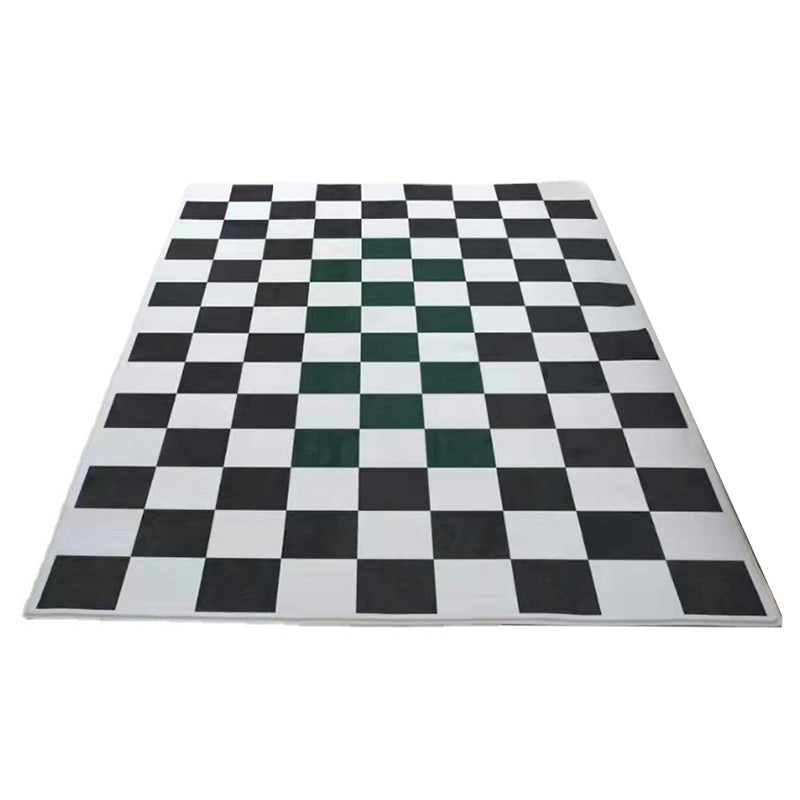 Sapphire Modern Rug Polyester Check Pattern Rug Washable Rug for Living Room