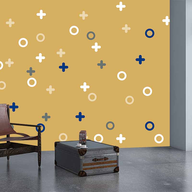 Modern Illustration Mural Wallpaper Geometry Decoration Indoor Wall Mural