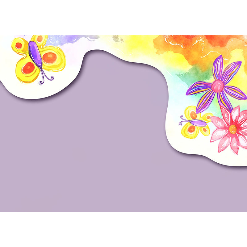 Flower Pattern Wallpaper Mildew Resistant Sleeping Room Wall Mural