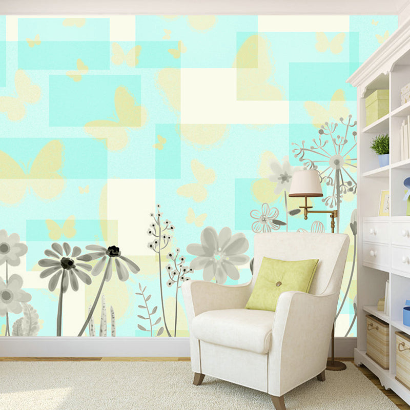 Environment Friendly Wall Mural Wallpaper Plants Sitting Room Wall Mural