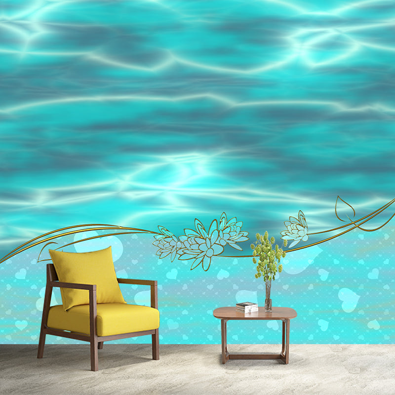 Illustration Stain Resistant Mural Wallpaper Plants Decorative Living Room Wall Mural