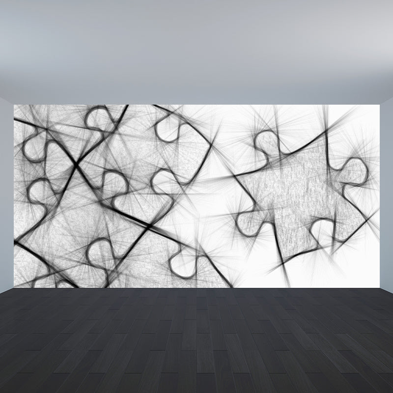 Eco-friendly Illustration Wall Mural Wallpaper Geometry Decoration Sitting Room Wall Mural