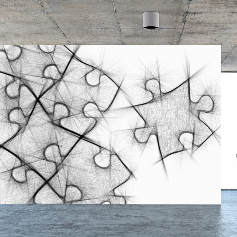 Eco-friendly Illustration Wall Mural Wallpaper Geometry Decoration Sitting Room Wall Mural