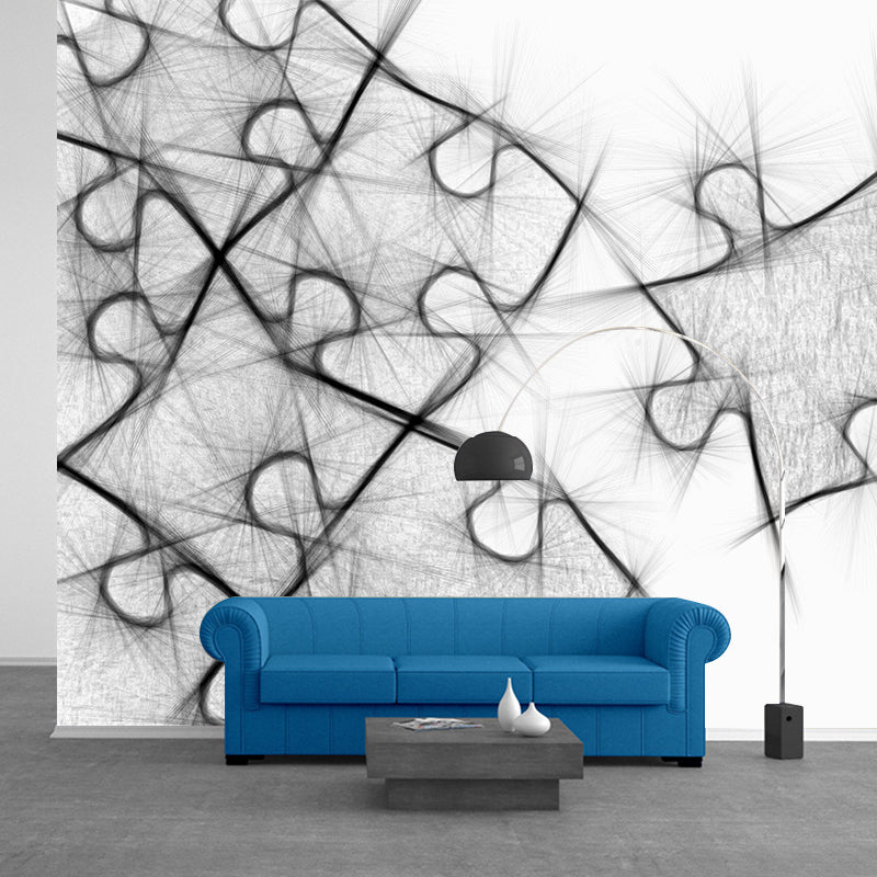 Eco-friendly Illustration Wall Mural Wallpaper Geometry Decoration Sitting Room Wall Mural