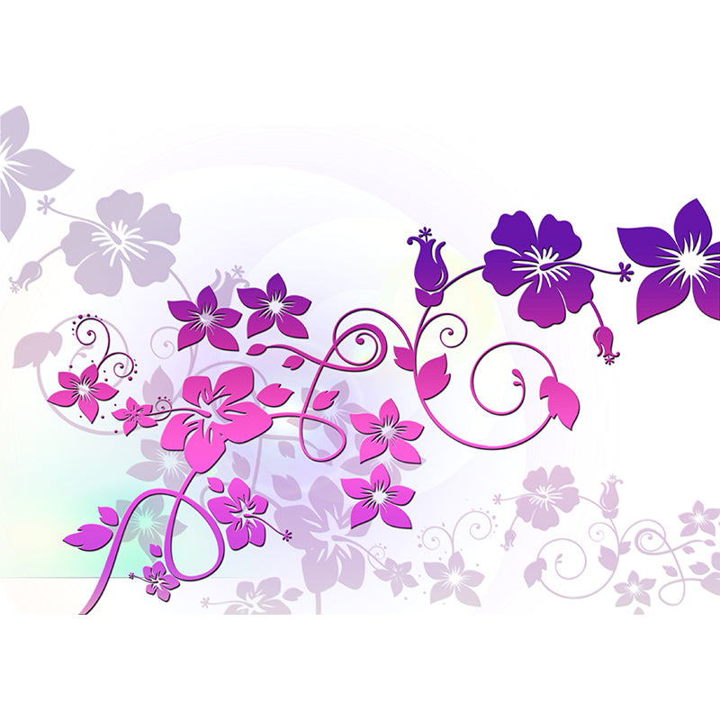 Modern Illustration Mural Wallpaper Flowers Sitting Room Wall Mural