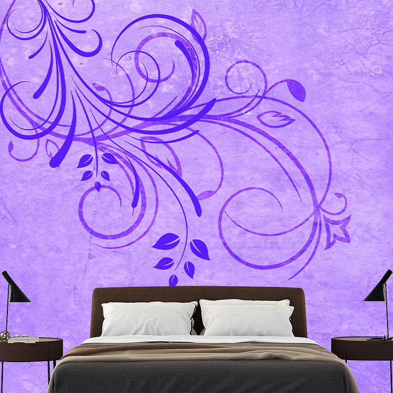 Plants Illustration Wallpaper Environment Friendly Mildew Resistant Indoor Wall Mural