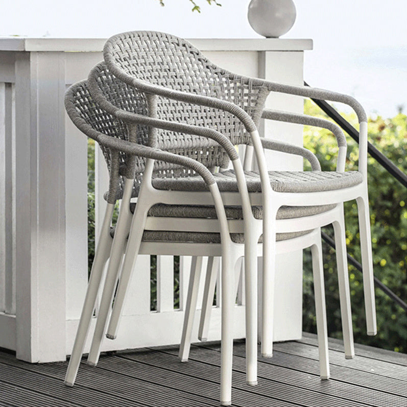 Modern Style 1/3/5/6 Pieces Dining Metal Set Stone Dining Table Set for Outdoor