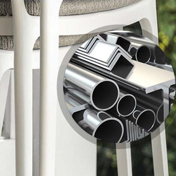 Modern Style 1/3/5/6 Pieces Dining Metal Set Stone Dining Table Set for Outdoor