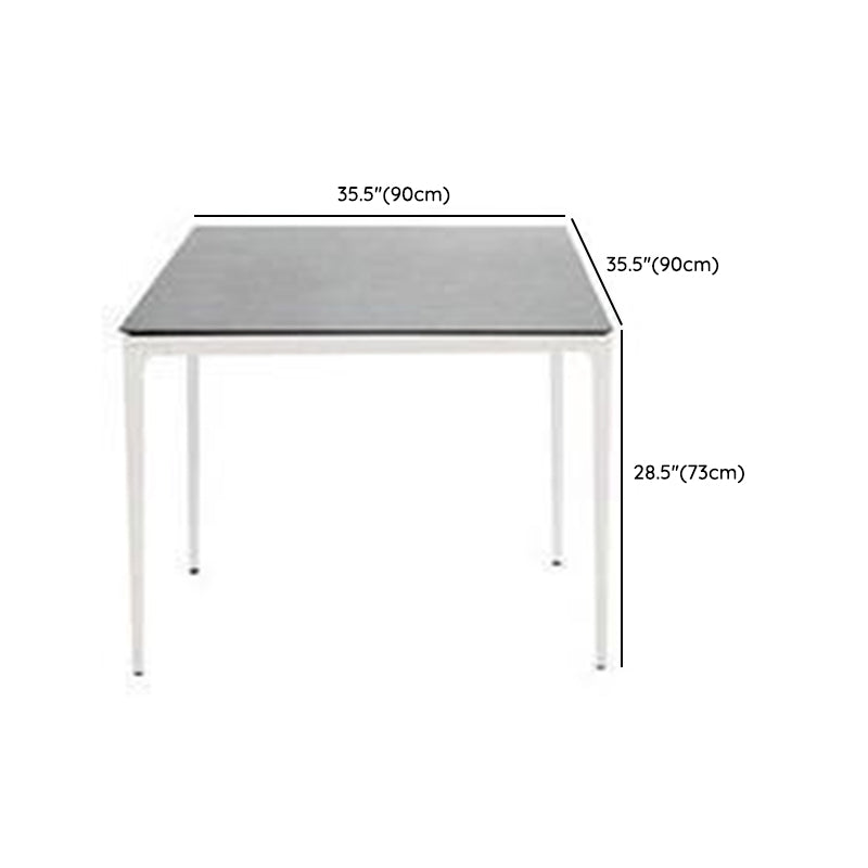 Modern Style 1/3/5/6 Pieces Dining Metal Set Stone Dining Table Set for Outdoor