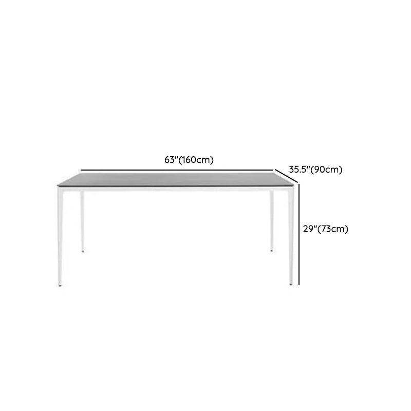 Modern Style 1/3/5/6 Pieces Dining Metal Set Stone Dining Table Set for Outdoor