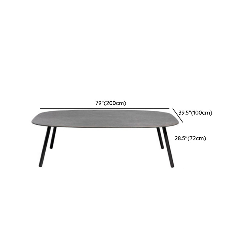 Boho Stone Top Dining Set 1/5/7 Pcs Dinette Table Set with Rattan Chairs