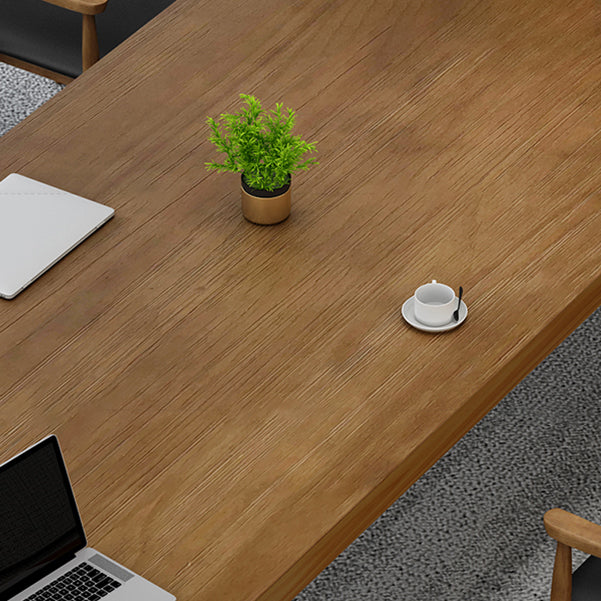 Industrial Solid Wood Office Desk 29.53-inch Tall Writing Desk