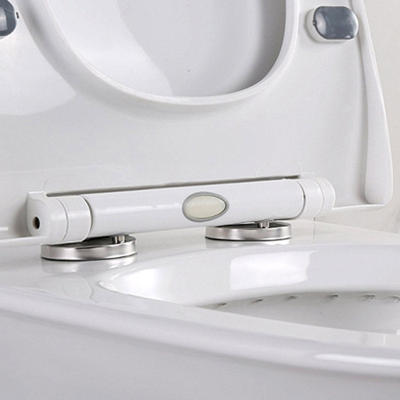 Modern White Flush Toilet Floor Mounted Toilet Bowl with Slow Close Seat for Washroom