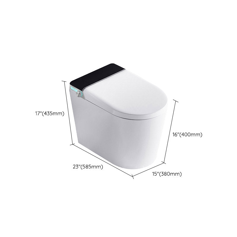 Modern All-In-One Toilet Bowl Siphon Jet Skirted Toilet with Seat for Bathroom