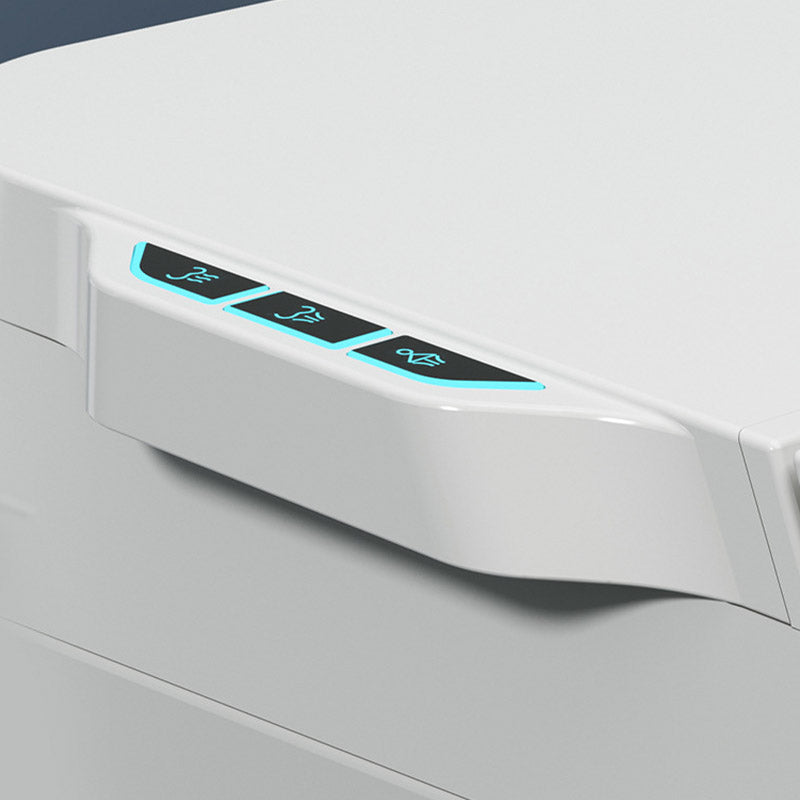 Modern White Toilet Bowl Siphon Jet Toilet with Soft-Close Seat for Bathroom