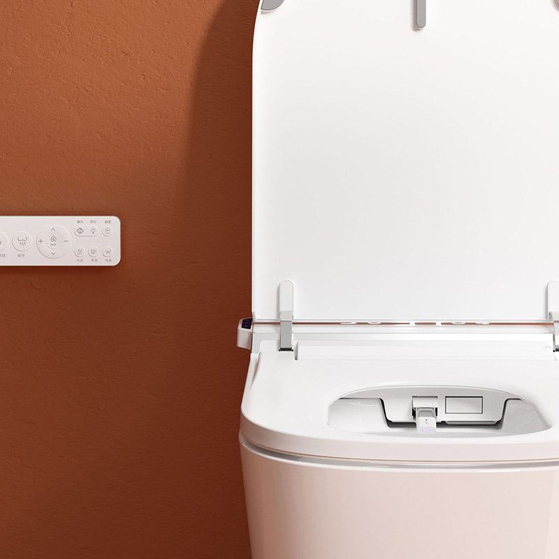 Modern White Toilet Bowl Siphon Jet Toilet with Soft-Close Seat for Bathroom