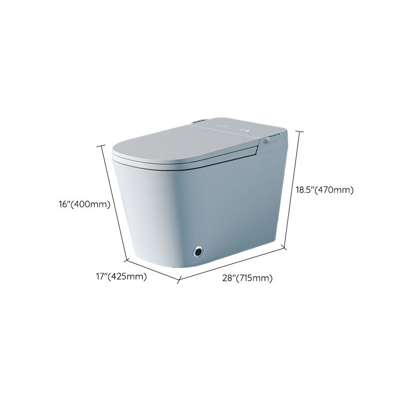 Modern White Toilet Bowl Siphon Jet Toilet with Soft-Close Seat for Bathroom