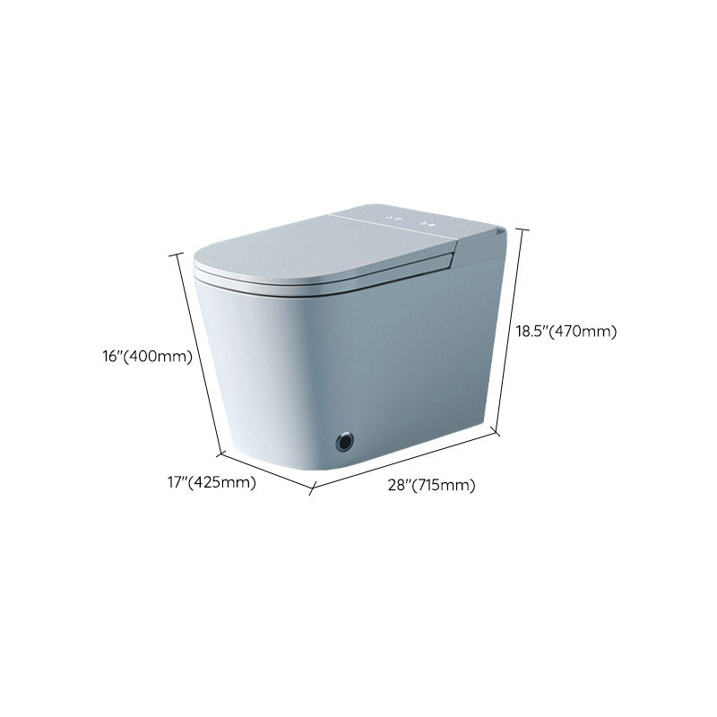 Modern White Toilet Bowl Siphon Jet Toilet with Soft-Close Seat for Bathroom