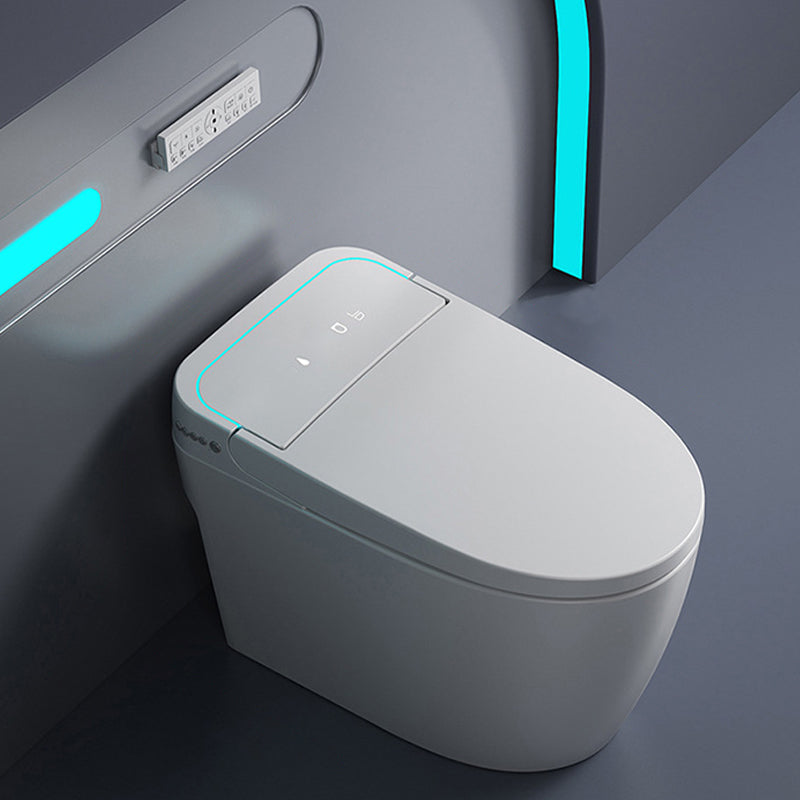 Modern Concealed Tank Toilet Skirted ABS Floor Mount Flush Toilet with Seat