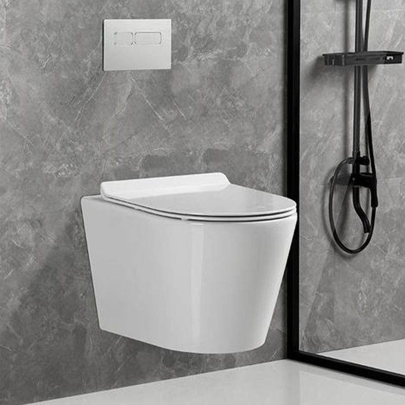 Wall Mount Flush Toilet One-Piece Toilet Contemporary Porcelain Toilet