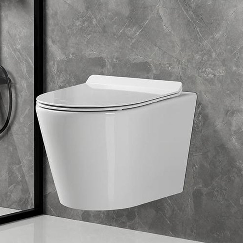 Wall Mount Flush Toilet One-Piece Toilet Contemporary Porcelain Toilet