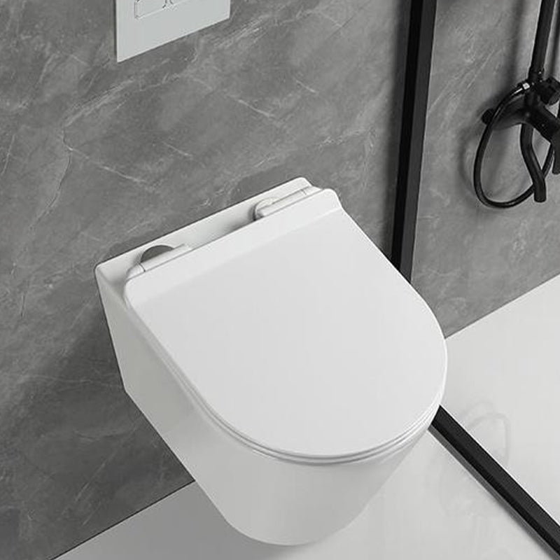 Wall Mount Flush Toilet One-Piece Toilet Contemporary Porcelain Toilet
