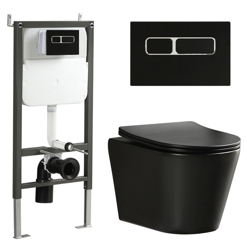 Wall Mount Flush Toilet One-Piece Toilet Contemporary Porcelain Toilet