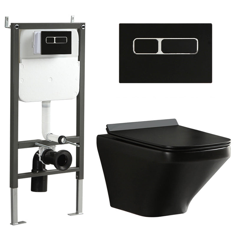 Wall Mount Flush Toilet One-Piece Toilet Contemporary Porcelain Toilet