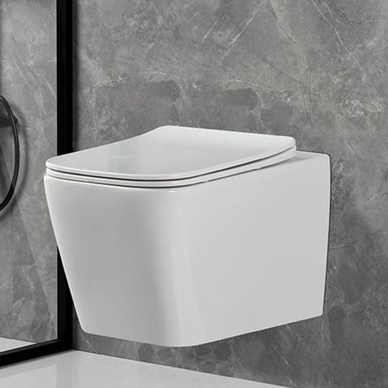 Wall Mount Flush Toilet One-Piece Toilet Contemporary Porcelain Toilet