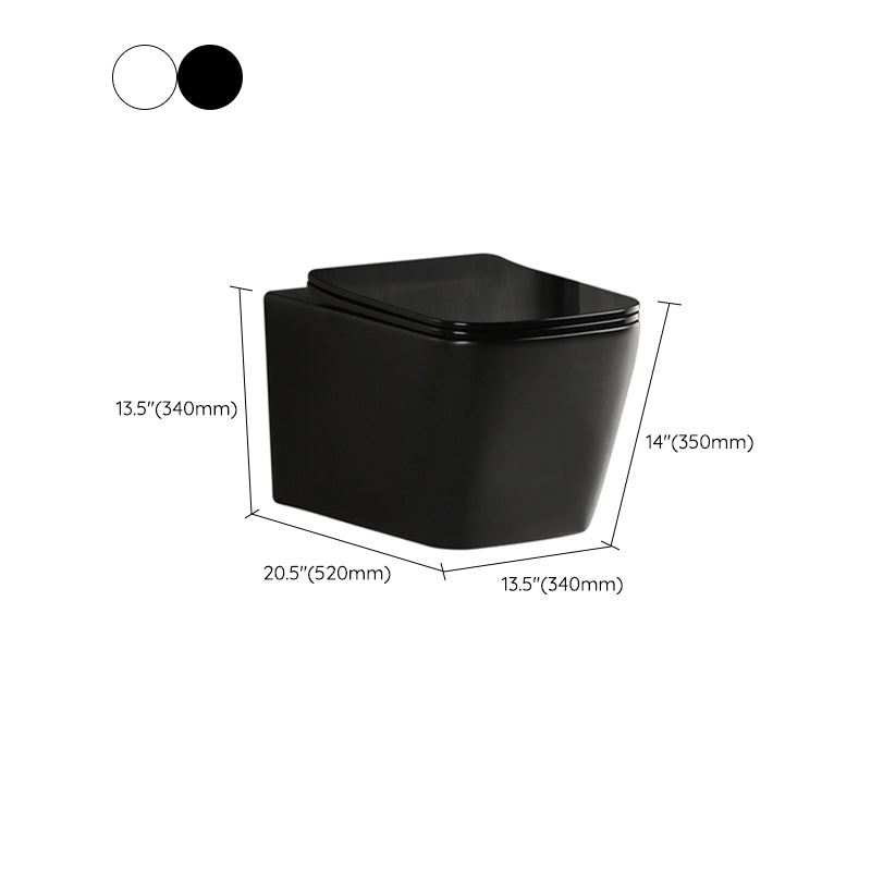 Wall Mount Flush Toilet One-Piece Toilet Contemporary Porcelain Toilet