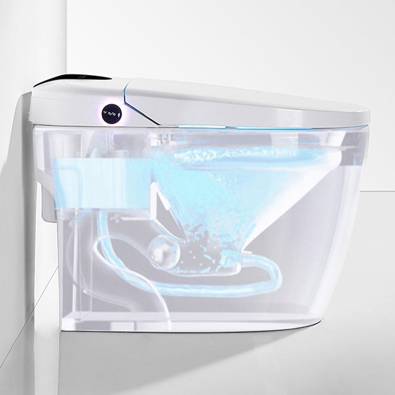 Modern Concealed Tank Toilet Skirted ABS Floor Mounted Flush Toilet with Seat