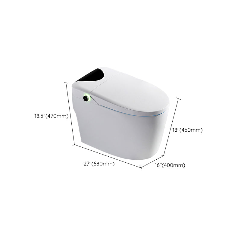 Modern Concealed Tank Toilet Skirted ABS Floor Mounted Flush Toilet with Seat
